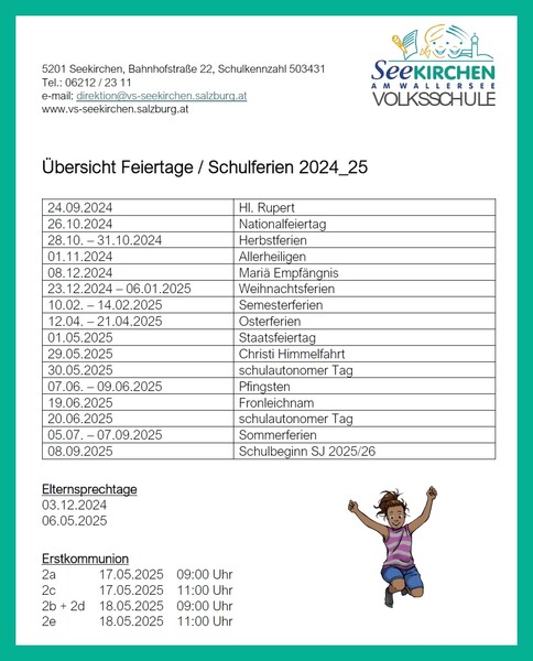schulfreie tage24 25